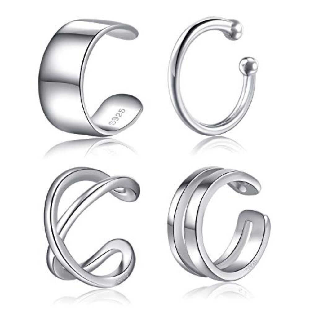 Cuff Earrings 925 Sterling Silver Ear Cuff‎ Earrings